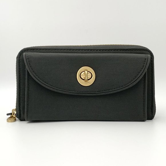 Baggallini Zip Wallet w Envelope Pocket - Dark Gray - Picture 1 of 7